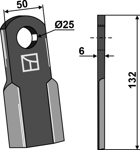 Schlegelmesser RC132 Passend für GreenTec 8487001
