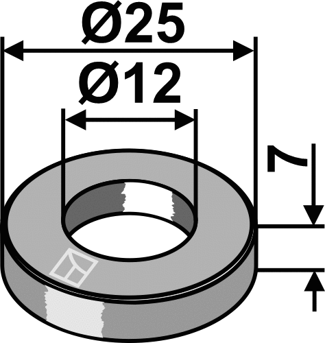 Buchse Ø25x7xØ12 Passend für GreenTec 8481008