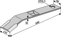 Mähermesser 440mm Passend für Humus 013.92.400...