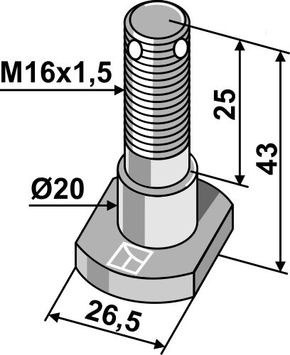 Messerschraube 12.9 Passend für Humus 325.92.451