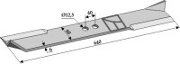 Mähermesser 640mm rechts Passend für Hymach