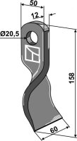 Gedrehtes-Messer Passend für Hymach 245