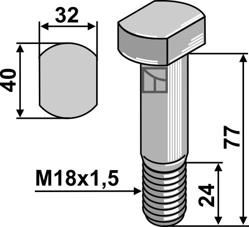 Schraube M18x15 10.9