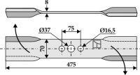 Mähermesser 475mm rechts Passend für Ilmer