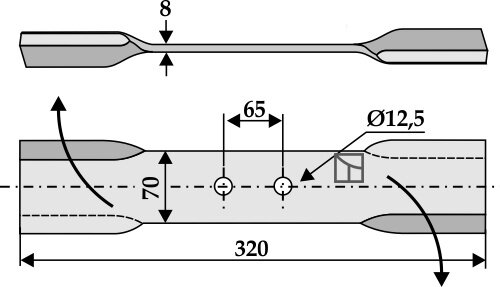 Mähermesser 320mm rechts Passend für Ilmer
