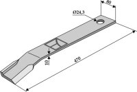 Mähermesser 470mm links Passend für Humus 303 051