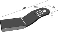Mähermesser 405mm links Passend für Jupidex H1812