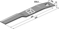 Mähermesser 520mm rechts Passend für Schulte...