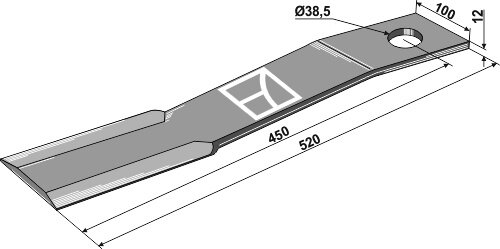 Mähermesser 520mm Passend für Schulte 401064