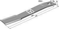 Mähermesser 710mm Passend für Schulte 401024