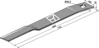 Mähermesser 710mm rechts Passend für Schulte...