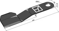 Mähermesser 620mm links Passend für Strom...