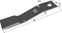 Mähermesser 560mm links Passend für Mc Connel...