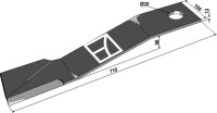 Mähermesser 710mm links Passend für Mc Connel...