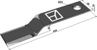 Mähermesser 450mm Passend für Mc Connel Bomford...