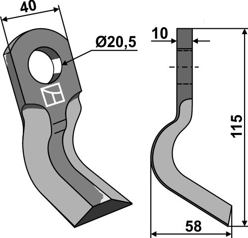 Y-Messer Passend für Claas 695728.1
