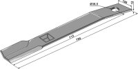 Mähermesser 780mm links Passend für Schulte...