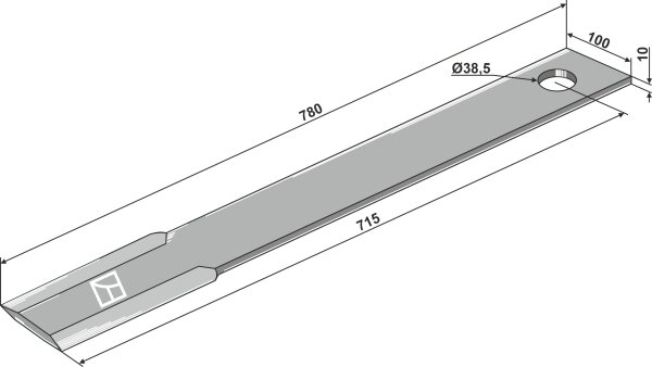 Mähermesser 715mm Passend für Schulte H401-040