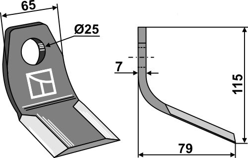 Y-Messer Passend für Röll 600613