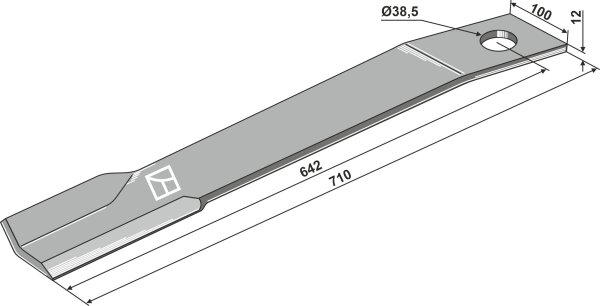 Mähermesser 710mm links Passend für Schulte 401-048 401-028