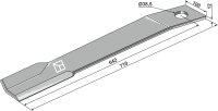 Mähermesser 710mm links Passend für Schulte...
