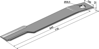 Mähermesser 710mm rechts Passend für Schulte...