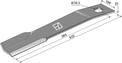Mähermesser 635mm links Passend für Schulte H401-027