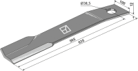 Mähermesser 635mm links Passend für Schulte...