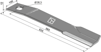 Mähermesser 635mm rechts Passend für Schulte...
