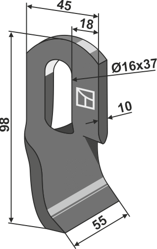 Gedrehtes Messer Passend für Spearhead