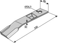 Mähermesser 330mm links Passend für Humus...