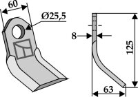 Y-Messer Passend für Breviglieri