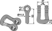 Schäkel Passend für Kuhn 6060012