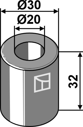 Buchse Ø30x7xØ20 Passend für Major 12T-LBB