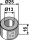 Buchse Ø25x16xØ13 Passend für Major 12T-BBS