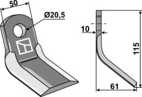 Y-Messer Passend für Maschio Gaspardo M03400406