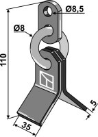 Y-Messer mit Kette Passend für Mulag 101042...