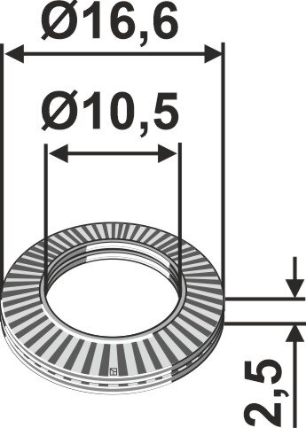 Scheibe Ø166x25xØ105 Passend für Mulag 180980