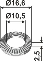 Scheibe Ø166x25xØ105 Passend für Mulag...