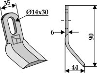 Y-Messer Passend für Nobili Kuhn J1781017