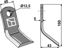 Y-Messer Passend für Grillo Palladino Irus 560114...