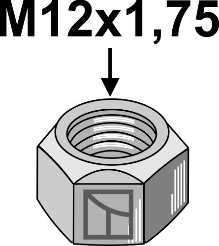 Sicherungsmutter M12 10.9 Passend für Perfect Lemken 3030934