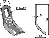 Y-Messer Passend für Lipco Procomas 601854