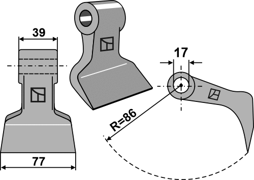Hammerschlegel Passend für Berti 4837 MG