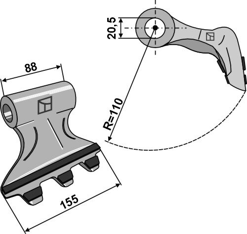 Hammerschlegel PTA Passend für Kuhn Willibald Nobili Sicma Fehrenbach 5706109