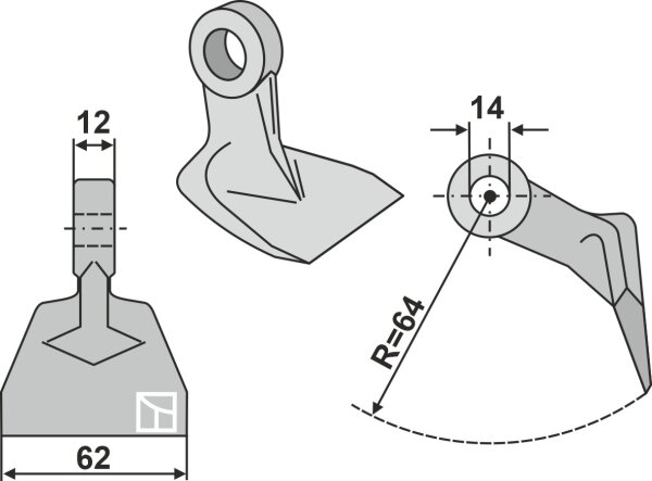 Hammerschlegel Passend für Sicma Orsi Berti Agricom MG 5715103 4725 120200008