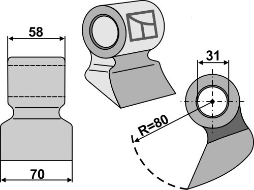 Hammerschlegel Passend für Seppi Agrimaster Orsi 3001780
