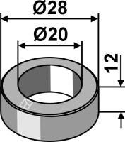 Buchse Ø28x12xØ20 Passend für...