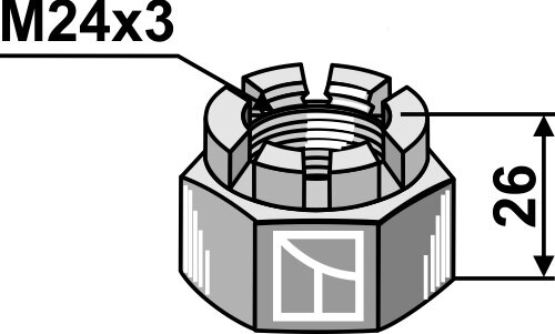 Kronenmutter M24x3 Passend für Sauerburger 10146338