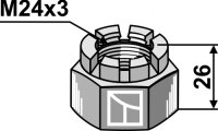 Kronenmutter M24x3 Passend für Sauerburger 10146338